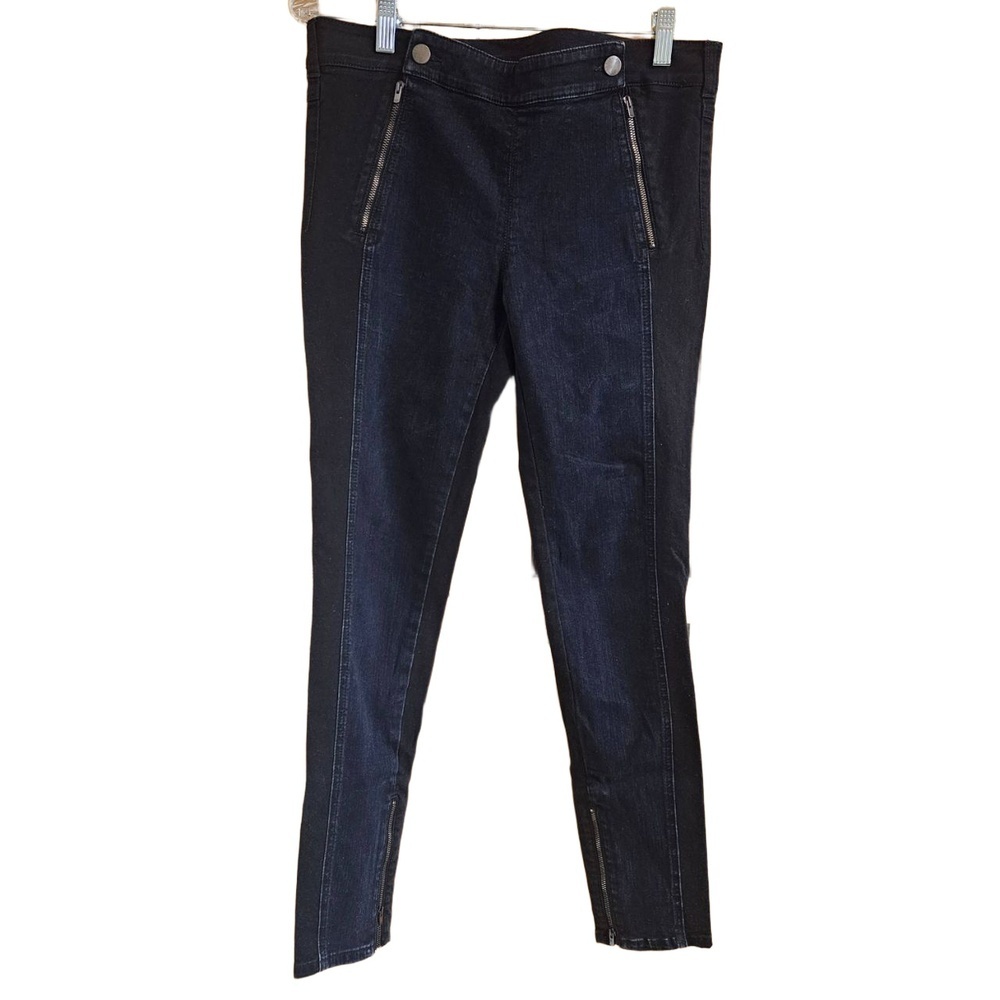 Stella McCartney Jeans Womens 30 Dark Blue Slim Panel Zippered Skinny Ankle